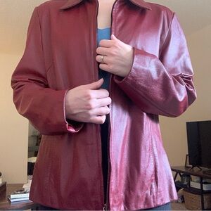 100% Red Leather Jacket